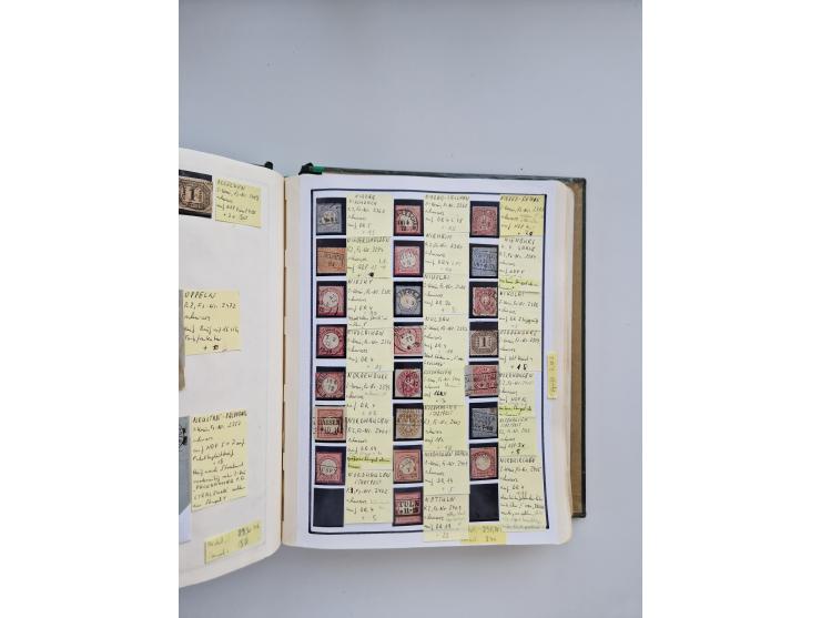 BADEN BIS WÜRTTEMBERG, Stempelsammlung auf einigen tausend Marken und Briefstücken und ein paar Dutzend Belegen, dabei auch N