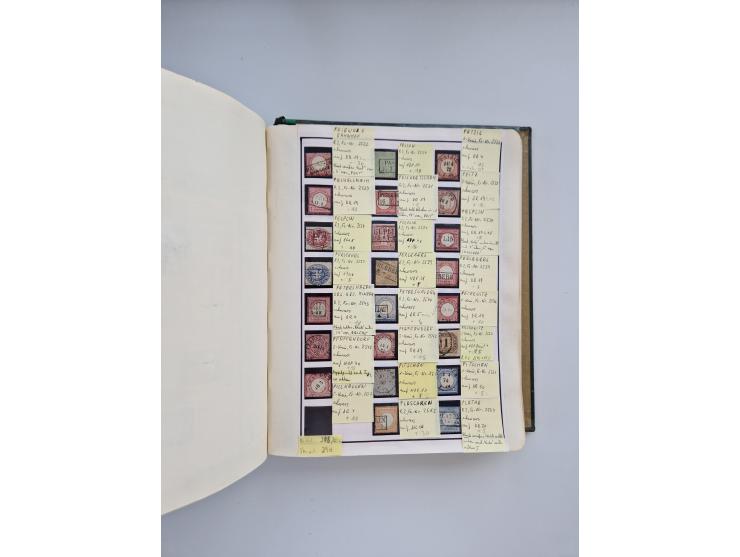 BADEN BIS WÜRTTEMBERG, Stempelsammlung auf einigen tausend Marken und Briefstücken und ein paar Dutzend Belegen, dabei auch N