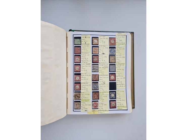 BADEN BIS WÜRTTEMBERG, Stempelsammlung auf einigen tausend Marken und Briefstücken und ein paar Dutzend Belegen, dabei auch N