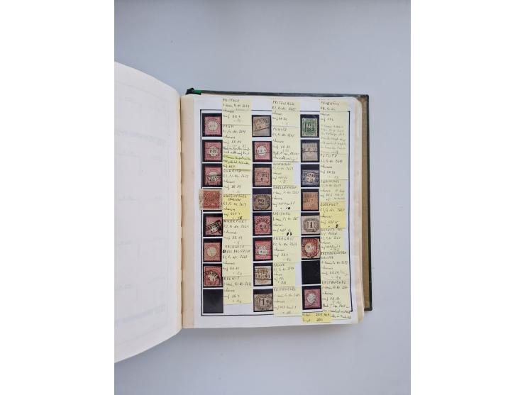 BADEN BIS WÜRTTEMBERG, Stempelsammlung auf einigen tausend Marken und Briefstücken und ein paar Dutzend Belegen, dabei auch N