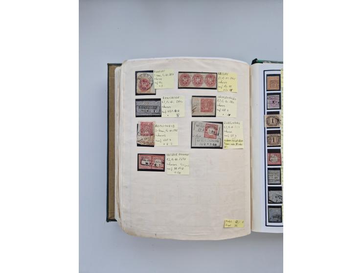 BADEN BIS WÜRTTEMBERG, Stempelsammlung auf einigen tausend Marken und Briefstücken und ein paar Dutzend Belegen, dabei auch N