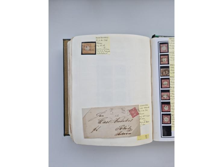 BADEN BIS WÜRTTEMBERG, Stempelsammlung auf einigen tausend Marken und Briefstücken und ein paar Dutzend Belegen, dabei auch N