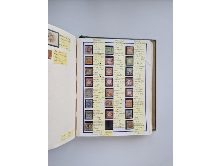 BADEN BIS WÜRTTEMBERG, Stempelsammlung auf einigen tausend Marken und Briefstücken und ein paar Dutzend Belegen, dabei auch N