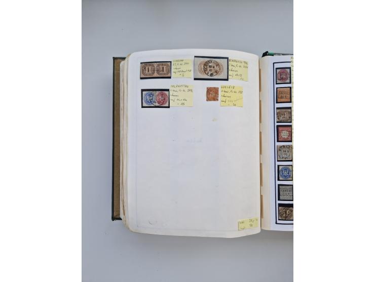 BADEN BIS WÜRTTEMBERG, Stempelsammlung auf einigen tausend Marken und Briefstücken und ein paar Dutzend Belegen, dabei auch N