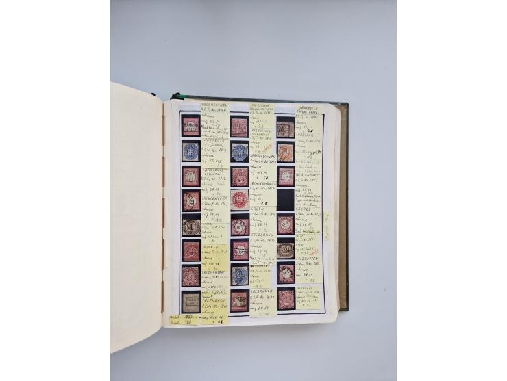 BADEN BIS WÜRTTEMBERG, Stempelsammlung auf einigen tausend Marken und Briefstücken und ein paar Dutzend Belegen, dabei auch N