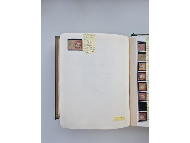 BADEN BIS WÜRTTEMBERG, Stempelsammlung auf einigen tausend Marken und Briefstücken und ein paar Dutzend Belegen, dabei auch N