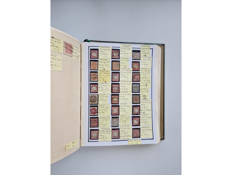 BADEN BIS WÜRTTEMBERG, Stempelsammlung auf einigen tausend Marken und Briefstücken und ein paar Dutzend Belegen, dabei auch N