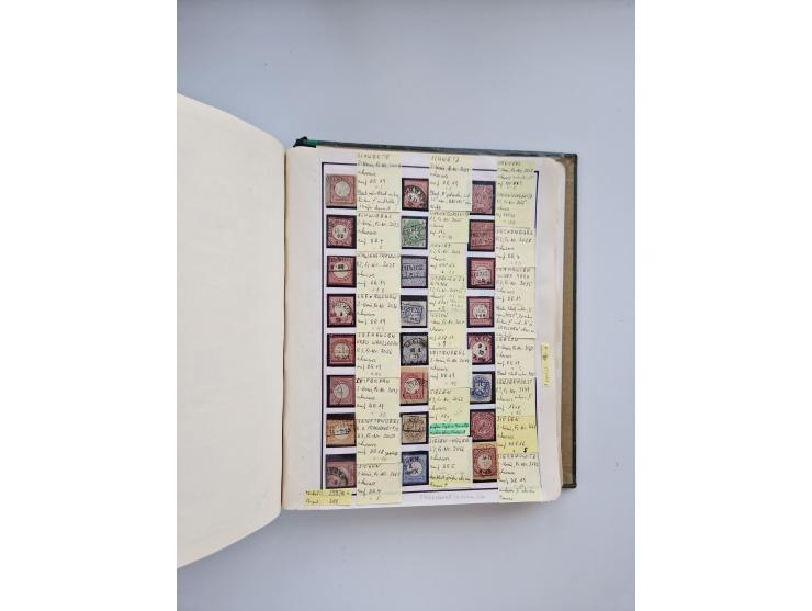 BADEN BIS WÜRTTEMBERG, Stempelsammlung auf einigen tausend Marken und Briefstücken und ein paar Dutzend Belegen, dabei auch N