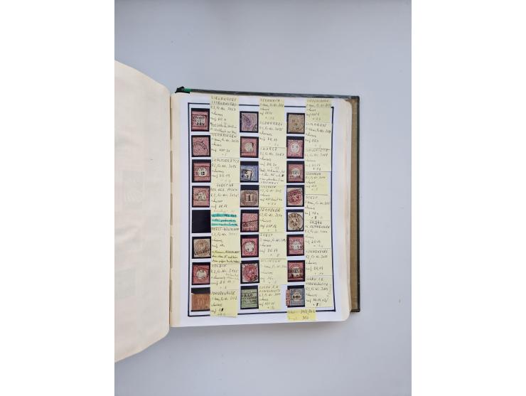 BADEN BIS WÜRTTEMBERG, Stempelsammlung auf einigen tausend Marken und Briefstücken und ein paar Dutzend Belegen, dabei auch N