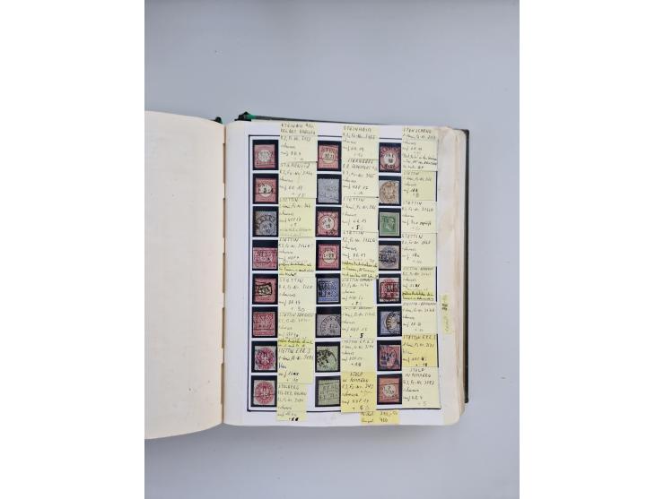 BADEN BIS WÜRTTEMBERG, Stempelsammlung auf einigen tausend Marken und Briefstücken und ein paar Dutzend Belegen, dabei auch N