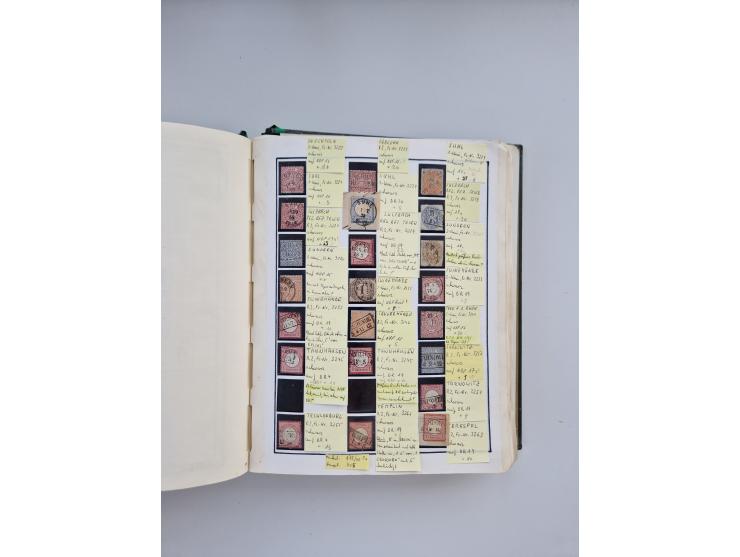 BADEN BIS WÜRTTEMBERG, Stempelsammlung auf einigen tausend Marken und Briefstücken und ein paar Dutzend Belegen, dabei auch N