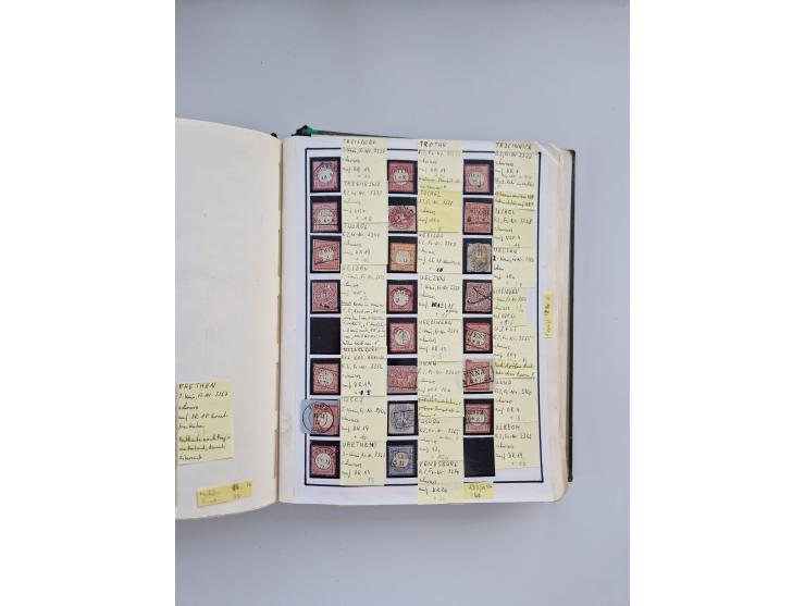 BADEN BIS WÜRTTEMBERG, Stempelsammlung auf einigen tausend Marken und Briefstücken und ein paar Dutzend Belegen, dabei auch N