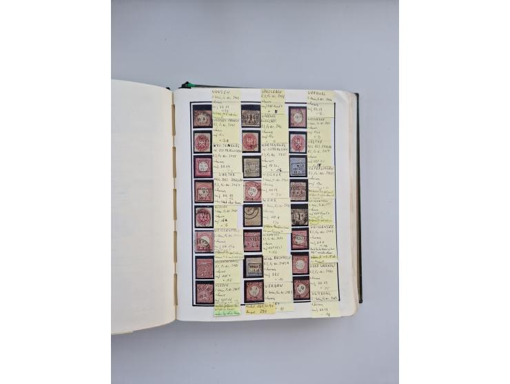 BADEN BIS WÜRTTEMBERG, Stempelsammlung auf einigen tausend Marken und Briefstücken und ein paar Dutzend Belegen, dabei auch N