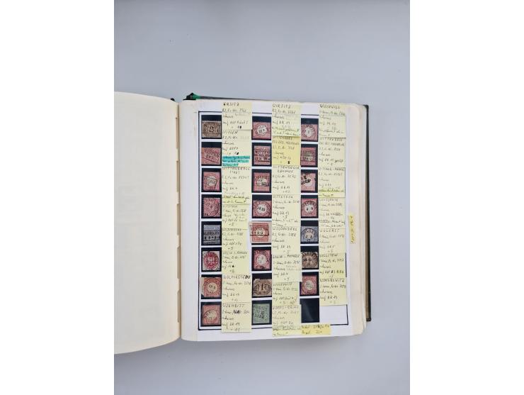 BADEN BIS WÜRTTEMBERG, Stempelsammlung auf einigen tausend Marken und Briefstücken und ein paar Dutzend Belegen, dabei auch N