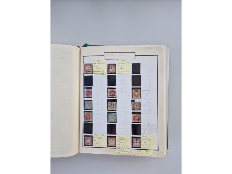 BADEN BIS WÜRTTEMBERG, Stempelsammlung auf einigen tausend Marken und Briefstücken und ein paar Dutzend Belegen, dabei auch N