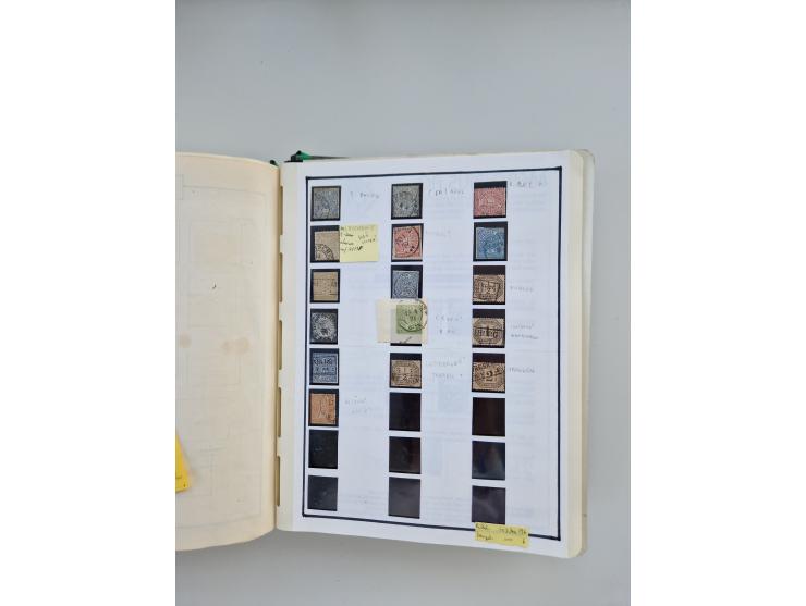 BADEN BIS WÜRTTEMBERG, Stempelsammlung auf einigen tausend Marken und Briefstücken und ein paar Dutzend Belegen, dabei auch N