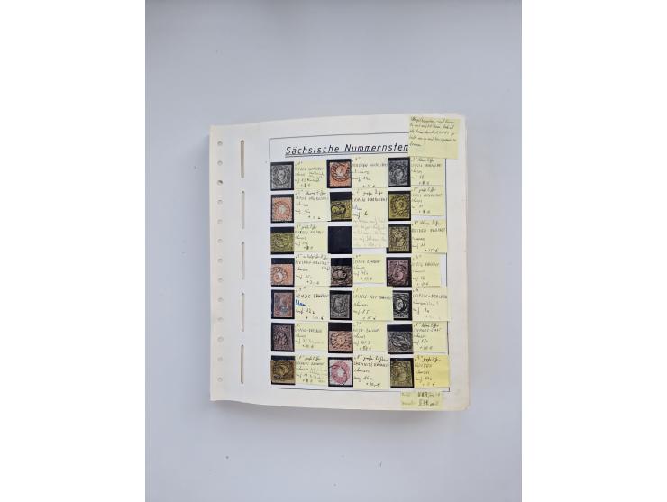 BADEN BIS WÜRTTEMBERG, Stempelsammlung auf einigen tausend Marken und Briefstücken und ein paar Dutzend Belegen, dabei auch N