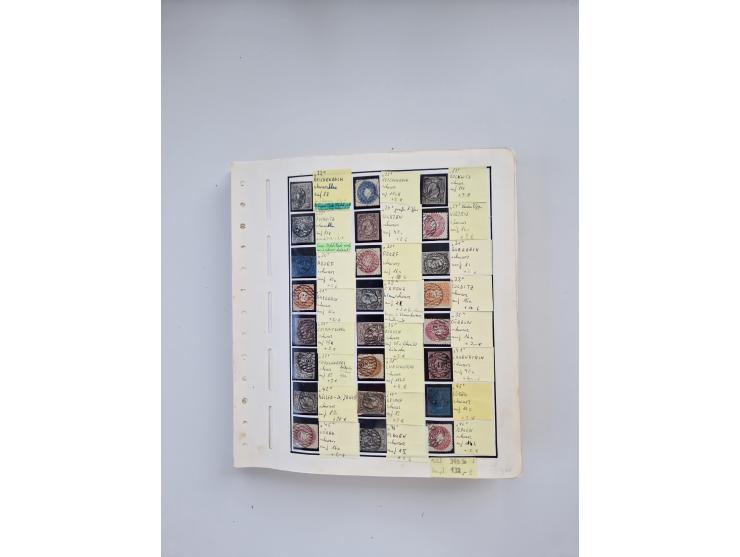 BADEN BIS WÜRTTEMBERG, Stempelsammlung auf einigen tausend Marken und Briefstücken und ein paar Dutzend Belegen, dabei auch N