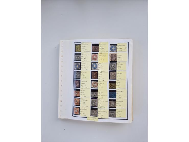 BADEN BIS WÜRTTEMBERG, Stempelsammlung auf einigen tausend Marken und Briefstücken und ein paar Dutzend Belegen, dabei auch N