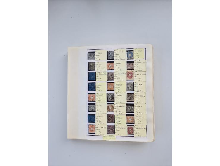 BADEN BIS WÜRTTEMBERG, Stempelsammlung auf einigen tausend Marken und Briefstücken und ein paar Dutzend Belegen, dabei auch N