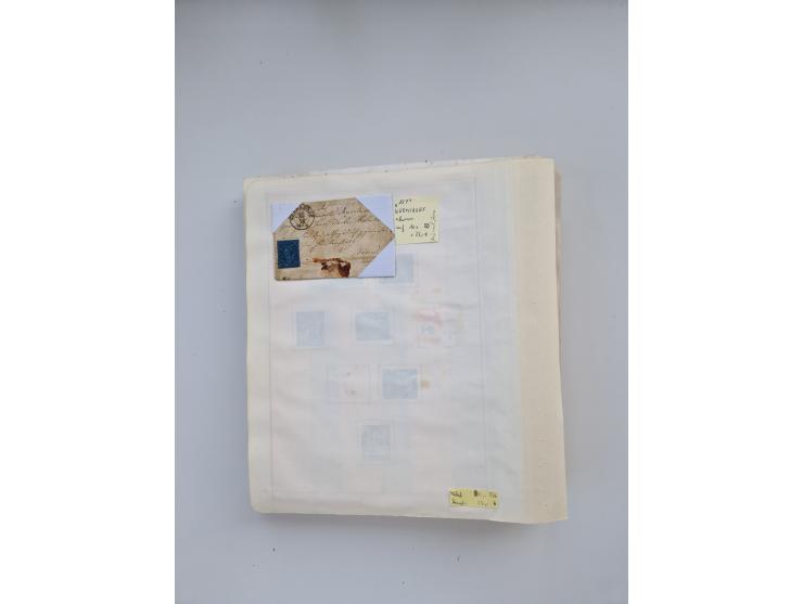 BADEN BIS WÜRTTEMBERG, Stempelsammlung auf einigen tausend Marken und Briefstücken und ein paar Dutzend Belegen, dabei auch N