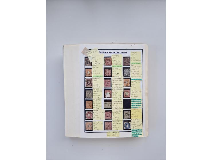 BADEN BIS WÜRTTEMBERG, Stempelsammlung auf einigen tausend Marken und Briefstücken und ein paar Dutzend Belegen, dabei auch N