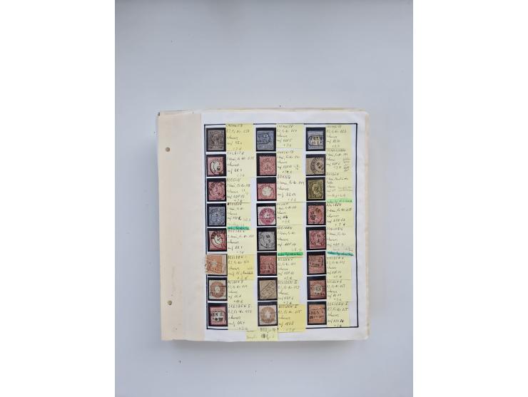 BADEN BIS WÜRTTEMBERG, Stempelsammlung auf einigen tausend Marken und Briefstücken und ein paar Dutzend Belegen, dabei auch N