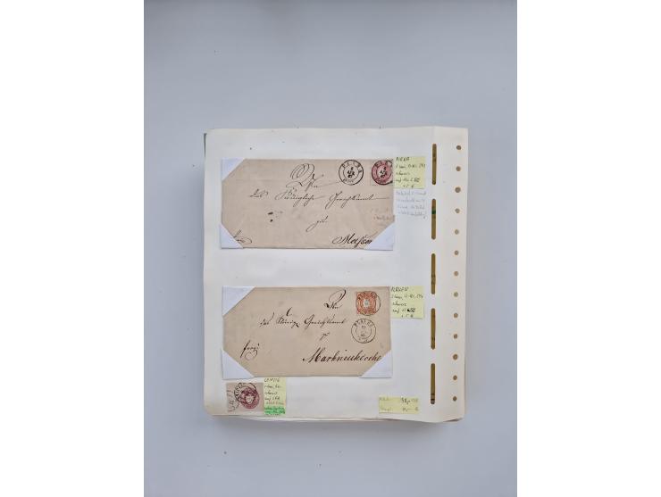 BADEN BIS WÜRTTEMBERG, Stempelsammlung auf einigen tausend Marken und Briefstücken und ein paar Dutzend Belegen, dabei auch N