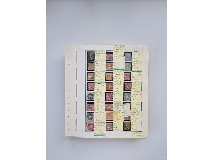 BADEN BIS WÜRTTEMBERG, Stempelsammlung auf einigen tausend Marken und Briefstücken und ein paar Dutzend Belegen, dabei auch N