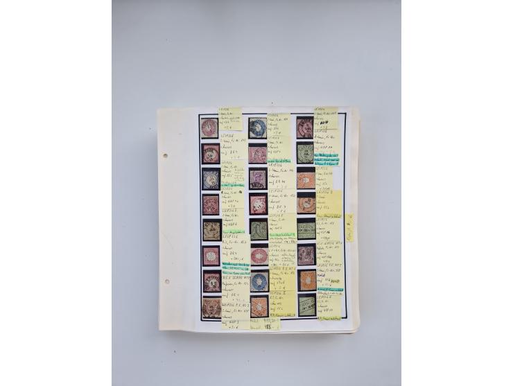 BADEN BIS WÜRTTEMBERG, Stempelsammlung auf einigen tausend Marken und Briefstücken und ein paar Dutzend Belegen, dabei auch N