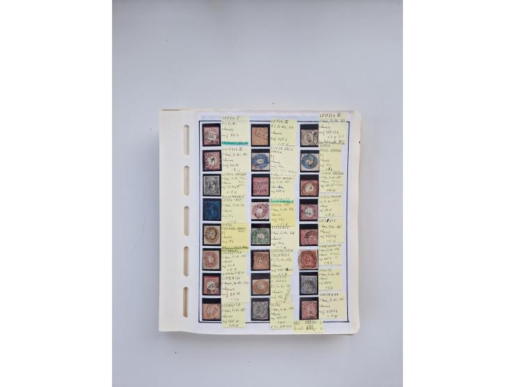 BADEN BIS WÜRTTEMBERG, Stempelsammlung auf einigen tausend Marken und Briefstücken und ein paar Dutzend Belegen, dabei auch N