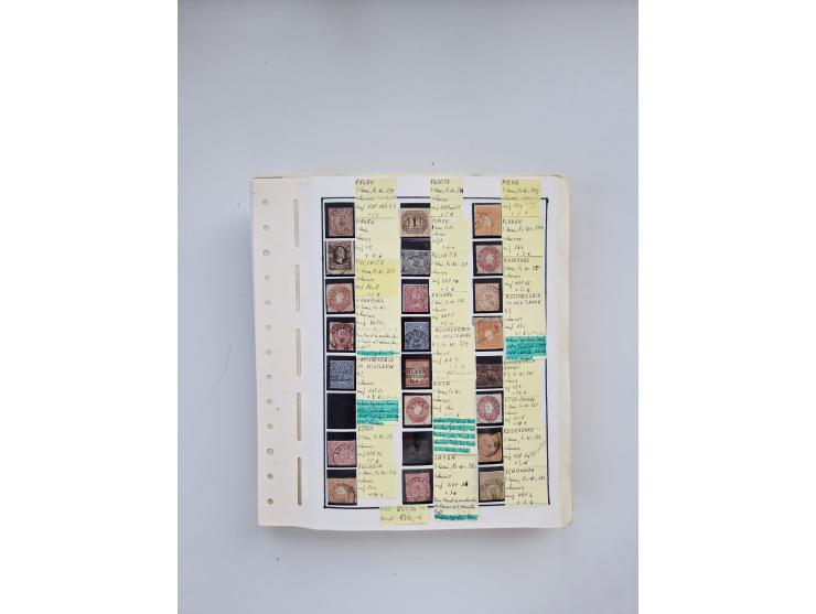 BADEN BIS WÜRTTEMBERG, Stempelsammlung auf einigen tausend Marken und Briefstücken und ein paar Dutzend Belegen, dabei auch N