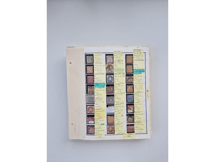 BADEN BIS WÜRTTEMBERG, Stempelsammlung auf einigen tausend Marken und Briefstücken und ein paar Dutzend Belegen, dabei auch N