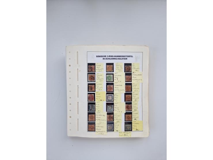 BADEN BIS WÜRTTEMBERG, Stempelsammlung auf einigen tausend Marken und Briefstücken und ein paar Dutzend Belegen, dabei auch N