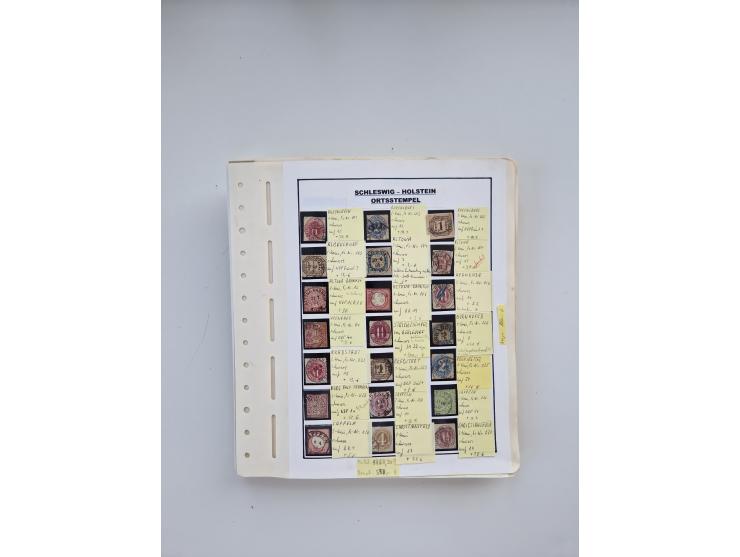 BADEN BIS WÜRTTEMBERG, Stempelsammlung auf einigen tausend Marken und Briefstücken und ein paar Dutzend Belegen, dabei auch N