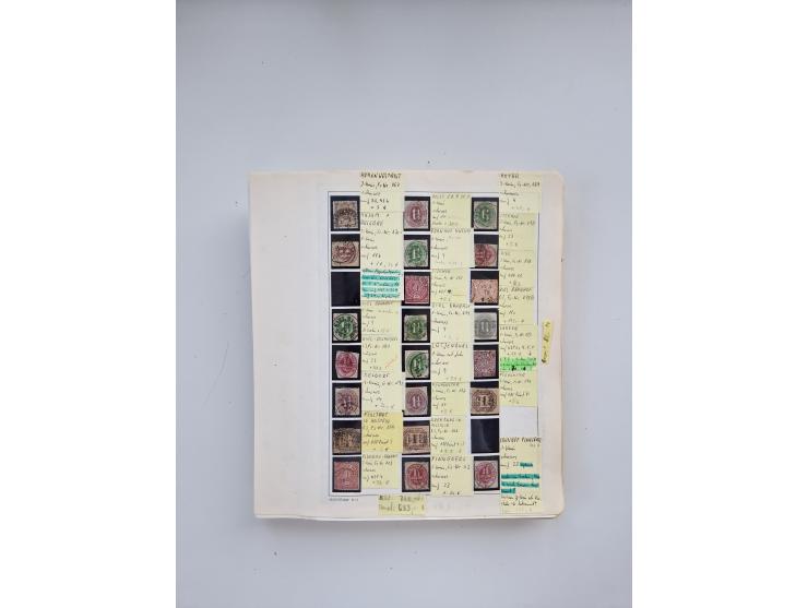 BADEN BIS WÜRTTEMBERG, Stempelsammlung auf einigen tausend Marken und Briefstücken und ein paar Dutzend Belegen, dabei auch N