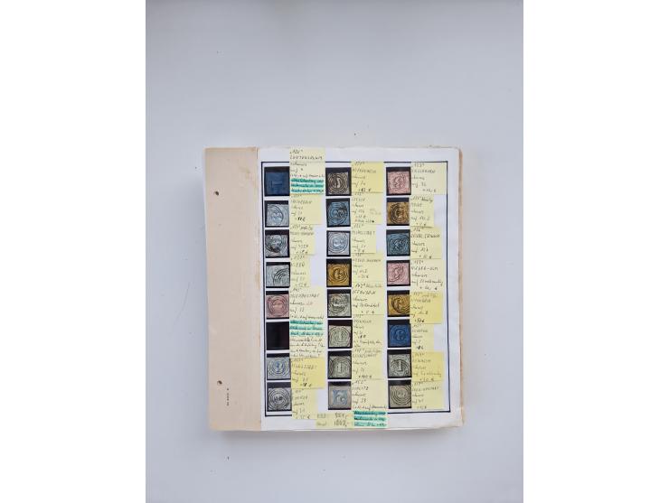 BADEN BIS WÜRTTEMBERG, Stempelsammlung auf einigen tausend Marken und Briefstücken und ein paar Dutzend Belegen, dabei auch N