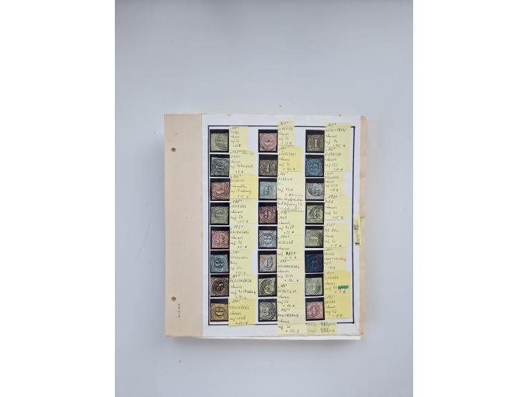 BADEN BIS WÜRTTEMBERG, Stempelsammlung auf einigen tausend Marken und Briefstücken und ein paar Dutzend Belegen, dabei auch N