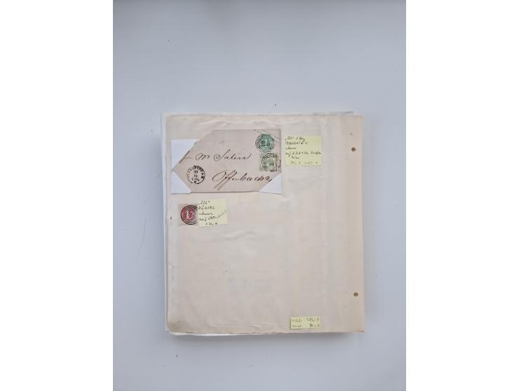 BADEN BIS WÜRTTEMBERG, Stempelsammlung auf einigen tausend Marken und Briefstücken und ein paar Dutzend Belegen, dabei auch N