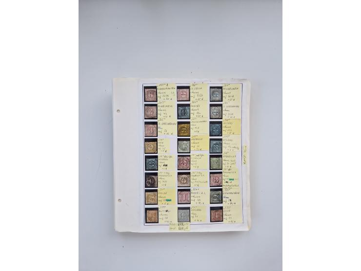 BADEN BIS WÜRTTEMBERG, Stempelsammlung auf einigen tausend Marken und Briefstücken und ein paar Dutzend Belegen, dabei auch N