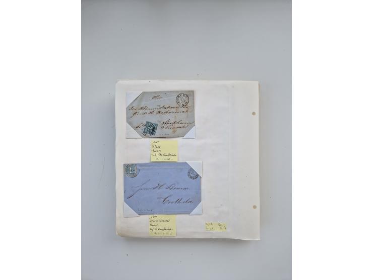 BADEN BIS WÜRTTEMBERG, Stempelsammlung auf einigen tausend Marken und Briefstücken und ein paar Dutzend Belegen, dabei auch N