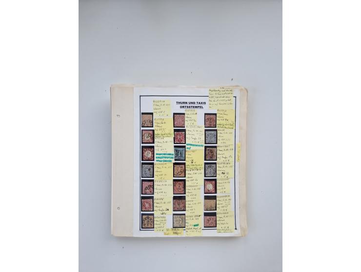 BADEN BIS WÜRTTEMBERG, Stempelsammlung auf einigen tausend Marken und Briefstücken und ein paar Dutzend Belegen, dabei auch N