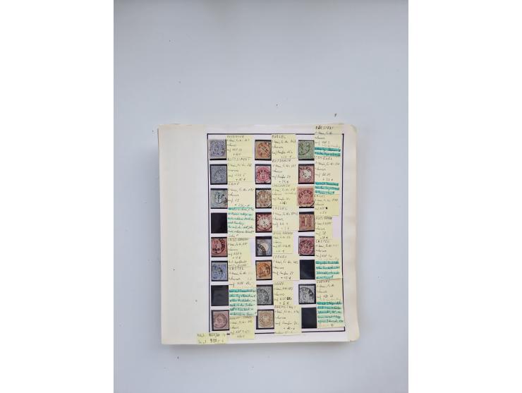 BADEN BIS WÜRTTEMBERG, Stempelsammlung auf einigen tausend Marken und Briefstücken und ein paar Dutzend Belegen, dabei auch N