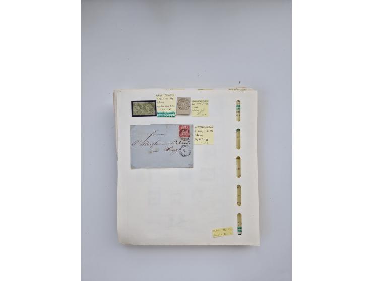 BADEN BIS WÜRTTEMBERG, Stempelsammlung auf einigen tausend Marken und Briefstücken und ein paar Dutzend Belegen, dabei auch N