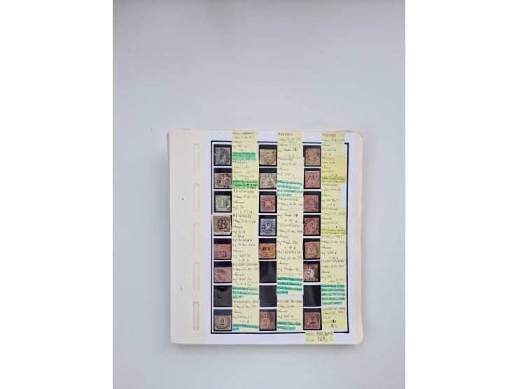 BADEN BIS WÜRTTEMBERG, Stempelsammlung auf einigen tausend Marken und Briefstücken und ein paar Dutzend Belegen, dabei auch N