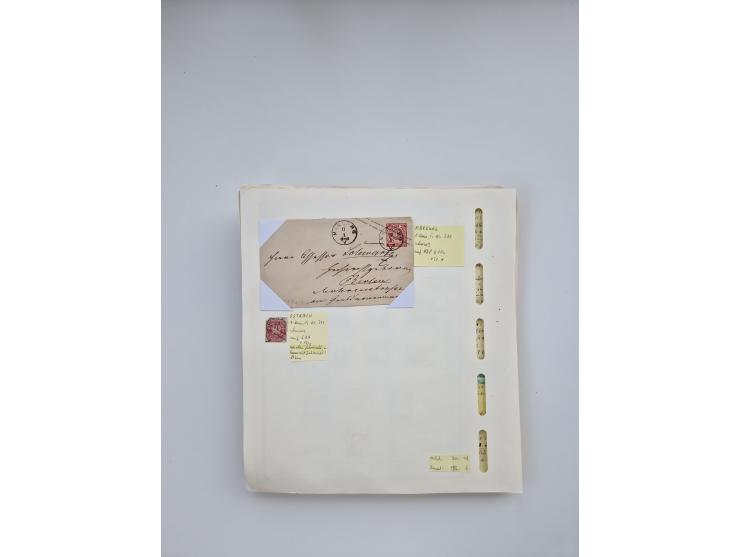 BADEN BIS WÜRTTEMBERG, Stempelsammlung auf einigen tausend Marken und Briefstücken und ein paar Dutzend Belegen, dabei auch N