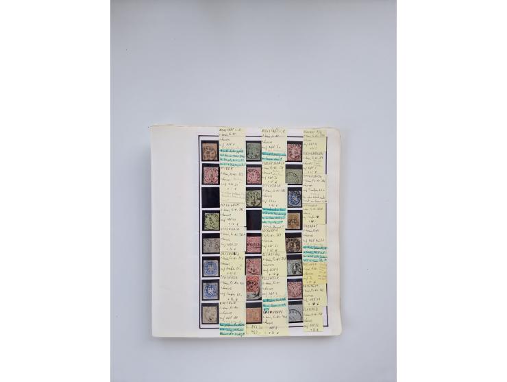 BADEN BIS WÜRTTEMBERG, Stempelsammlung auf einigen tausend Marken und Briefstücken und ein paar Dutzend Belegen, dabei auch N