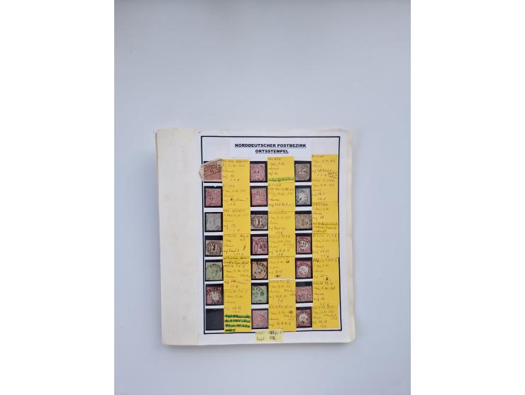 BADEN BIS WÜRTTEMBERG, Stempelsammlung auf einigen tausend Marken und Briefstücken und ein paar Dutzend Belegen, dabei auch N