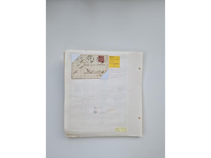 BADEN BIS WÜRTTEMBERG, Stempelsammlung auf einigen tausend Marken und Briefstücken und ein paar Dutzend Belegen, dabei auch N