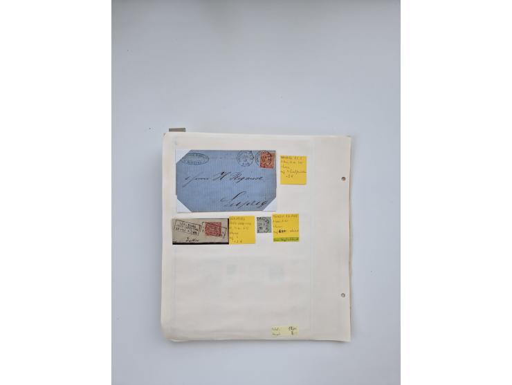 BADEN BIS WÜRTTEMBERG, Stempelsammlung auf einigen tausend Marken und Briefstücken und ein paar Dutzend Belegen, dabei auch N